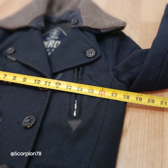 SuperDry Navy Label Merchant/Military Pea Coat Jacket Size Small for Women - Picture 7 of 10